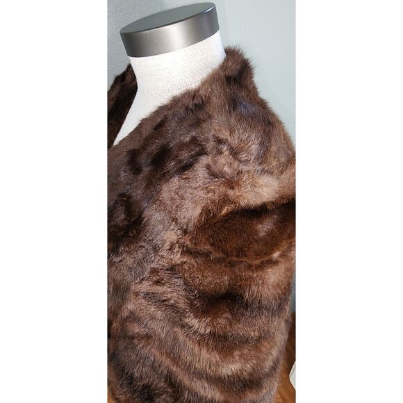 Vintage Day-Jones Dark Brown Mink Fur Stole Shoulder Wrap - Picture 10 of 14